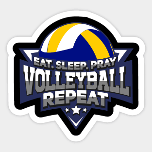 Eat Sleep Pray Volleyball Repeat - Sports Gift Sticker